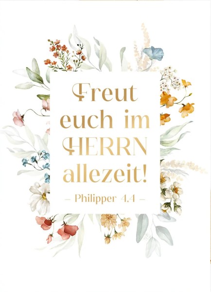 Postkarte - Freut euch im Herrn allezeit!